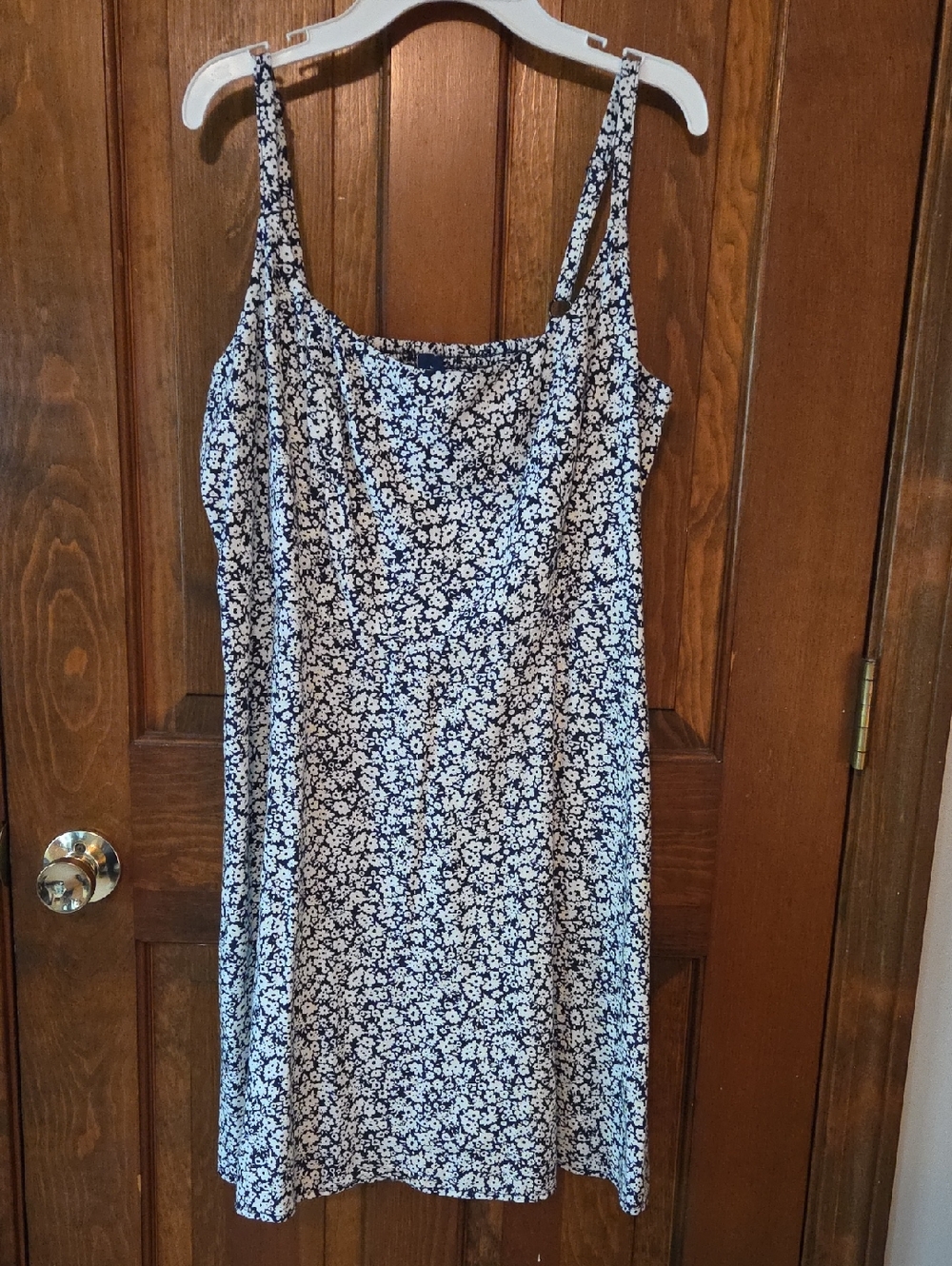 Navy and White Floral Dress